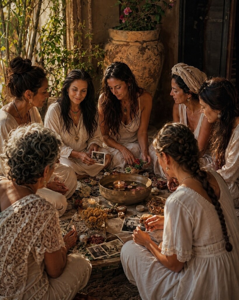 Women gathered for ancestral remembrance